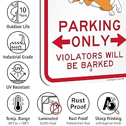 SmartSign Dog Lovers Parking Only Violators Barked