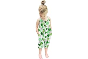RAISEVERN Baby Girls Halter Backless Romper Toddler Kid Jumpsuit Pants Clothes With Pocket Size 1-5T
