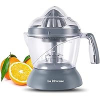 La Reveuse 25 oz/750 ml Electric Citrus Juicer for Grapefruit Orange Lemon Lime Juice, Grey