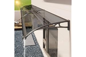 LCBDYLR Awnings for Doors, Exterior Window Awnings with Aluminum Alloy Bracket, Easy to Install, Rain and Snow Proof, Polycarbonate Front Door Canopy, Front Door Patio Canopy