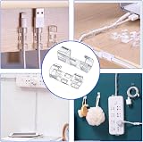 DGDUBRB Clear Adhesive Cable Clips Wire Holders Self Adhesive Cord Organizer view 8