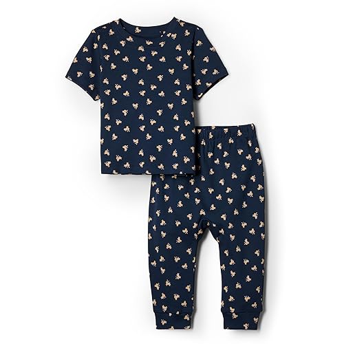 Amazon Essentials x Sofia Grainge Unisex Babies' Pant & Top Set, Navy Little Bunnies, 24 Months
