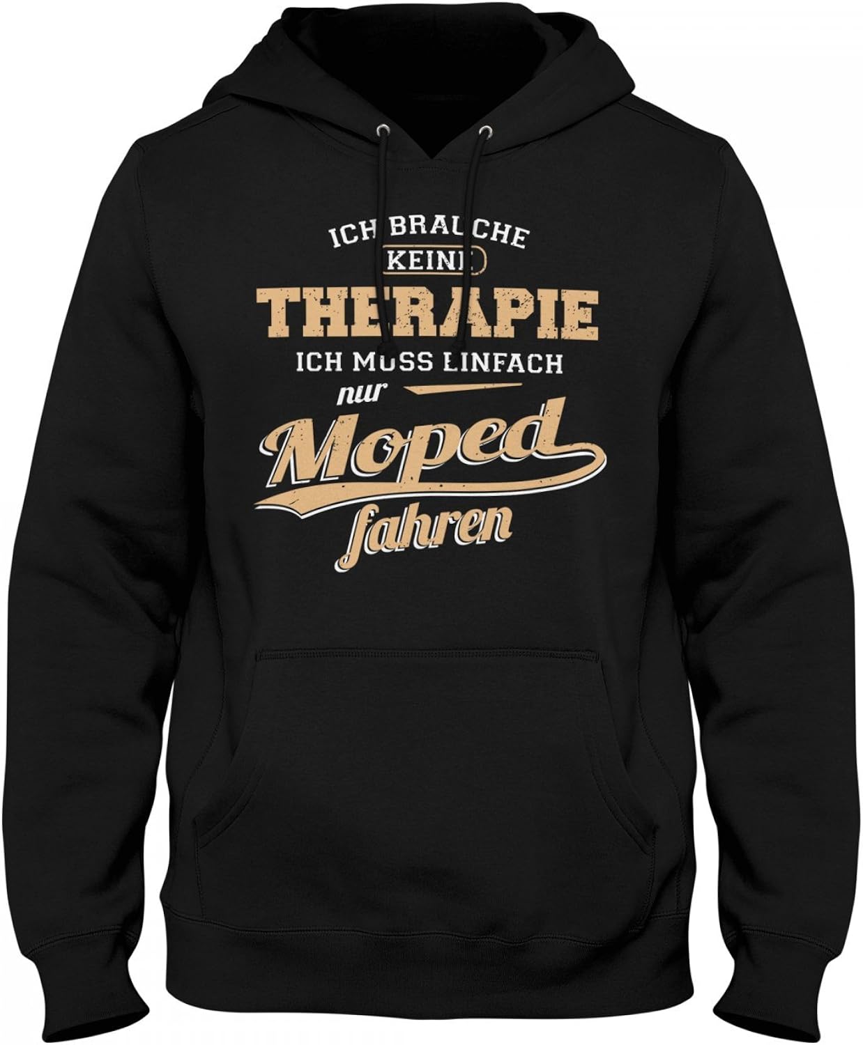 Fashionalarm Herren Kapuzen Pullover Ich Brauche Keine Therapie