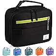 Genteen Lunch Box Kids, Insulated Lunch Bag Kids Boys Girls Back to School, Soft Lunch Box for Men Reusable Lunchbox for Office,Outdoor,School (Black)