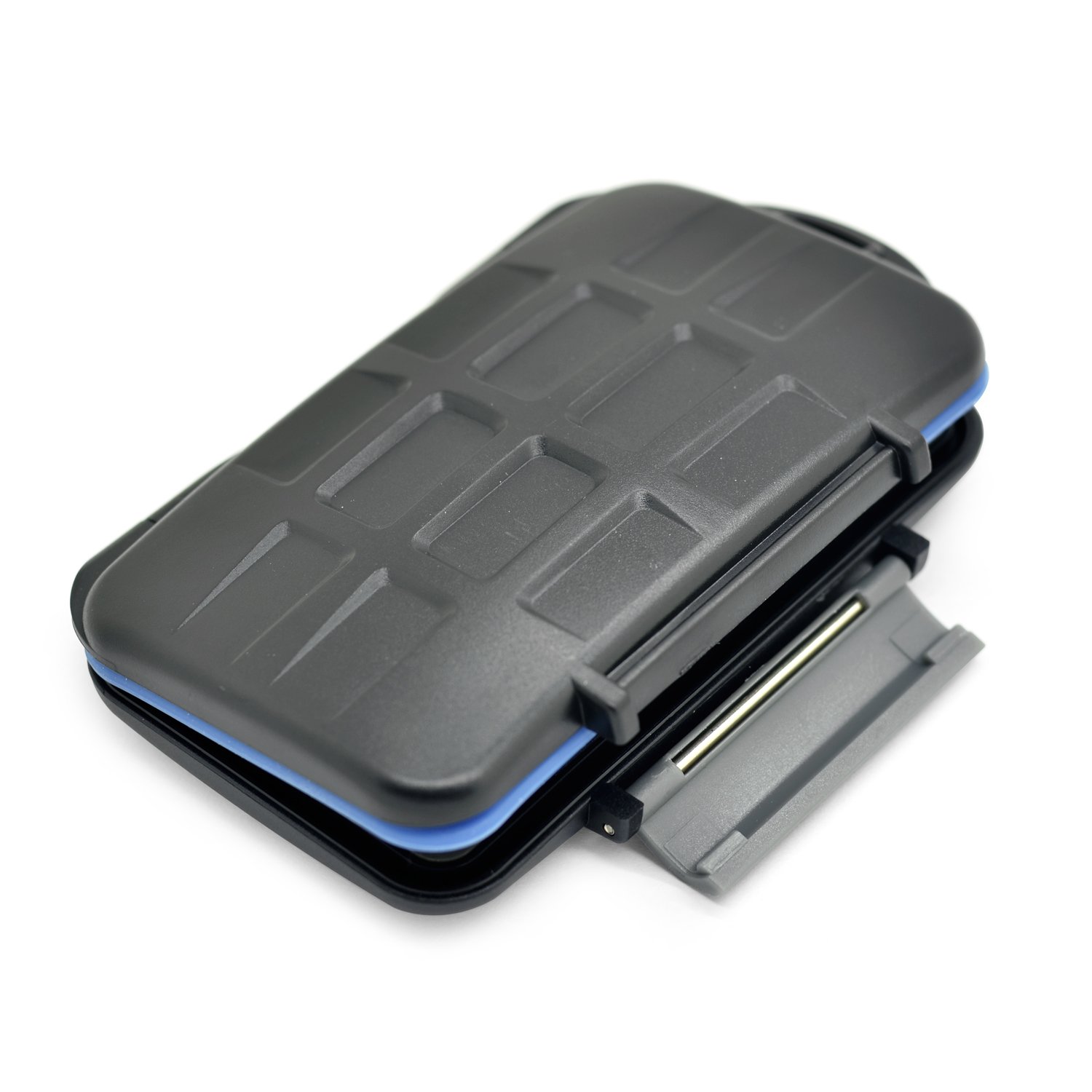 iProtect case cover for 4 CF cards, 2 Micro SD card, 2 SD cards, 2 xD cards, 2 memory stick PRO Duo memory cards hard case in black