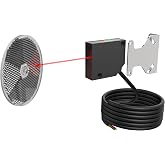 Bl&uuml;tezeit 40ft Retro-Reflective Photoelectric Sensor, Wall-Mounted Safety Beam for Swing &amp; Sliding Gate Openers, NO/NC Contact Output, Indoor &amp; Outdoor Use (ME-R12M1)