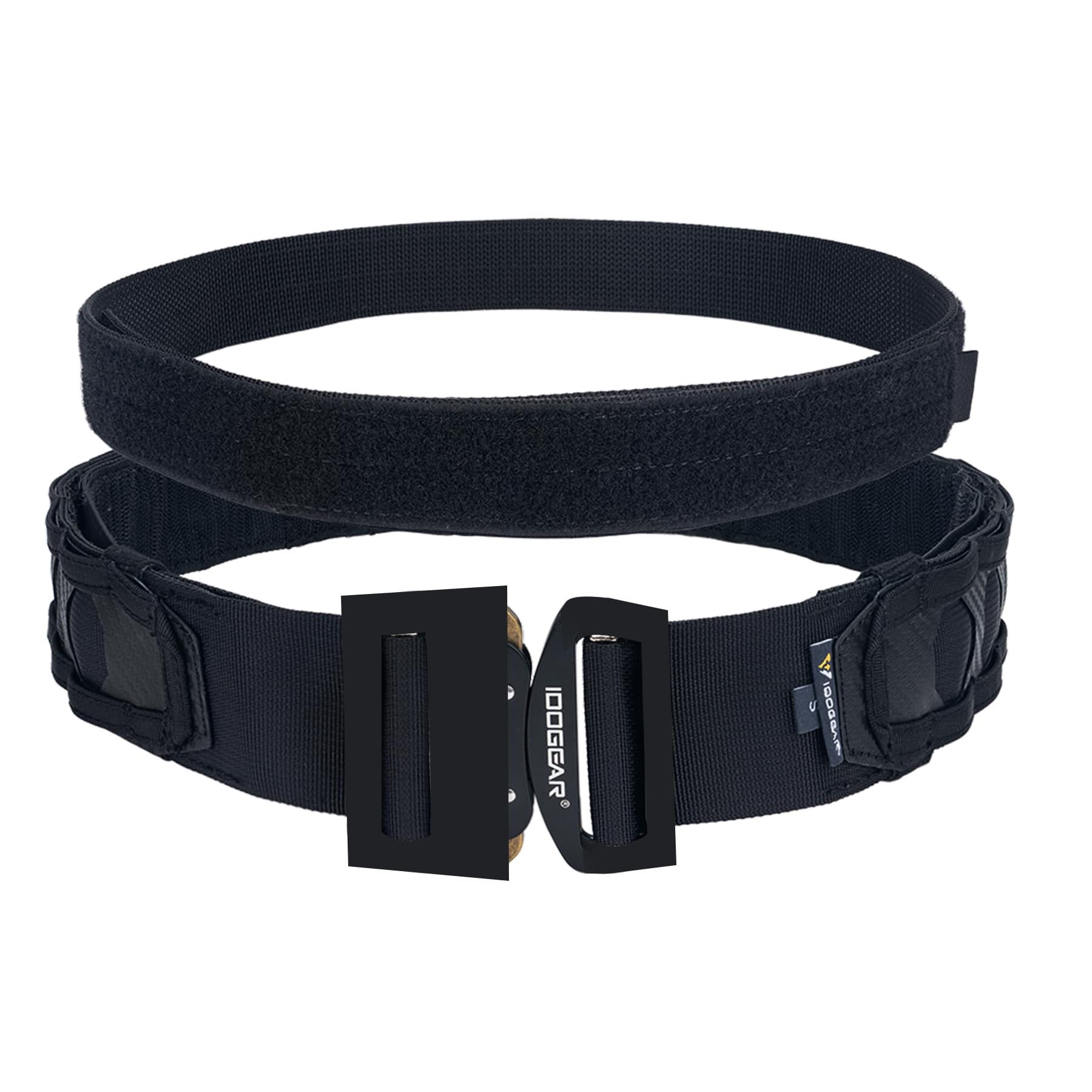 IDOGEAR SPORTS Molle Battle Belt 2 inch Quick Release Rigger Combat Belt With 1.5 Inch Inner Belt Hook and Loop (Medium, Black)