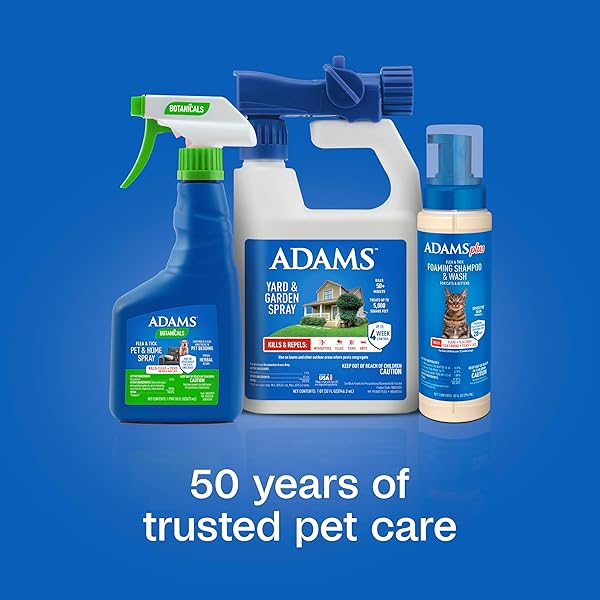ADAMS PLUS FLEA & TICK FOAMING SHAMPOO & WASH FOR CATS & KITTENS OVER 12 WEEKS, SENSITIVE SKIN FLEA TREATMENT FOR CATS & KITTENS, KILLS ADULT FLEAS, TICKS AND LICE ON CONTACT, 10 OUNCES