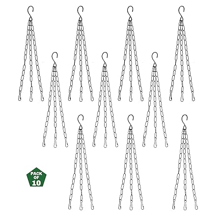 Leafy Tales Set of 10 Metal Hanging Chain - for Hanging Pots