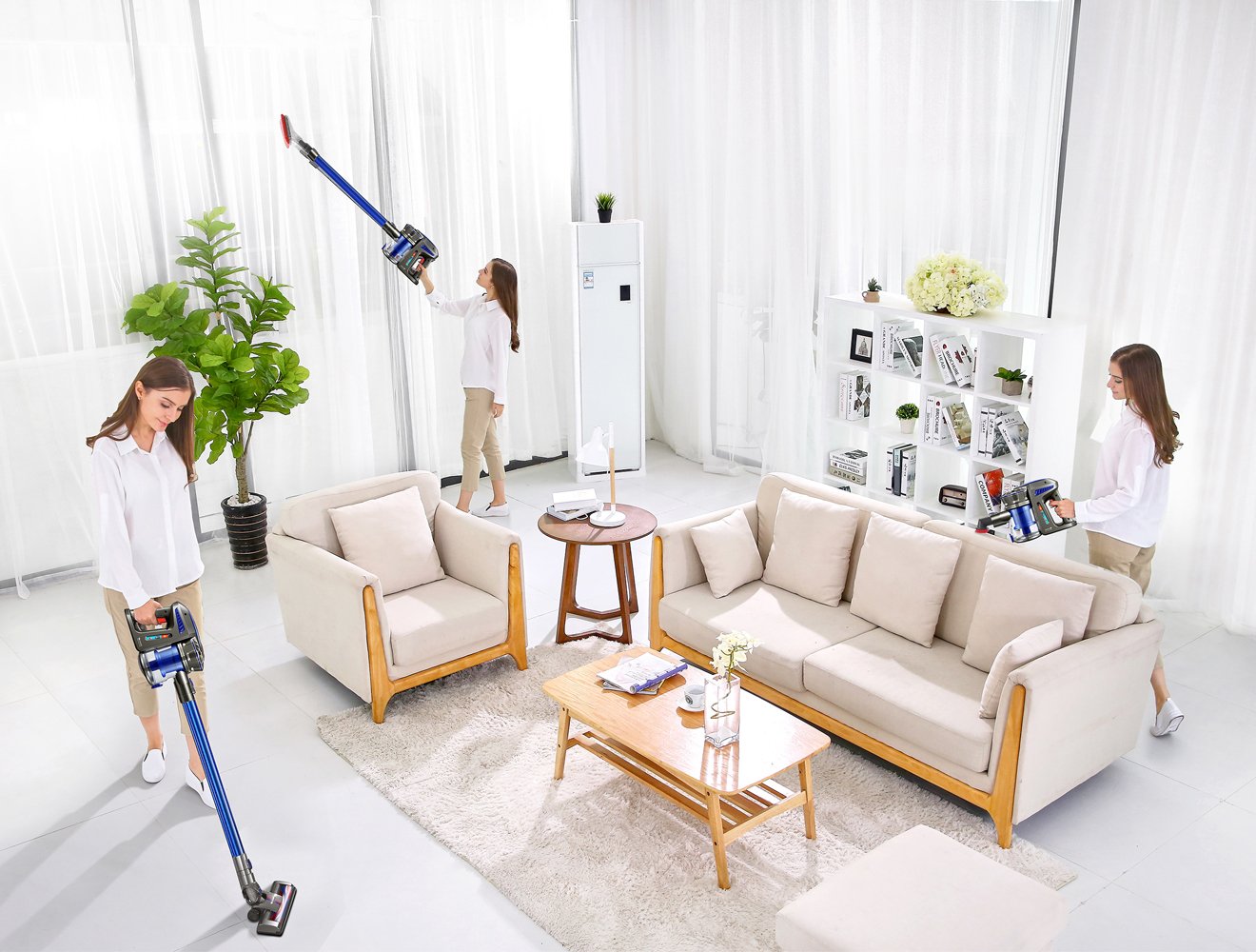 7000 Pa Powerful Suction Bagless Handheld Vacuum with 2200mA Detachable