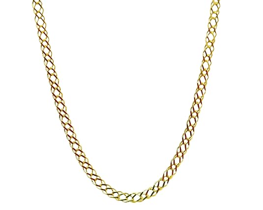 Damen Herren Halskette Collier Zwillingspanzer 333er 8K Gold 2,1mm breit 50 cm