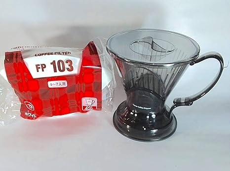 Amazon クレバーコーヒードリッパー Lサイズ 半透明ブラック色 ホワイトろ紙 100枚入り ドリッパー オンライン通販