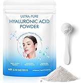Hyaluronic Acid Powder, Hyaluronic Acid Serum Powder for Face & Skin, Dual Molecular Weight Deep Hydration, Moisture Lock, Enhance Skin Elasticity & Barrier 100g