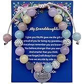 DOLON Gift for Granddaughter Bracelet Jewelry with Rhinestone Balls Faux Pearl