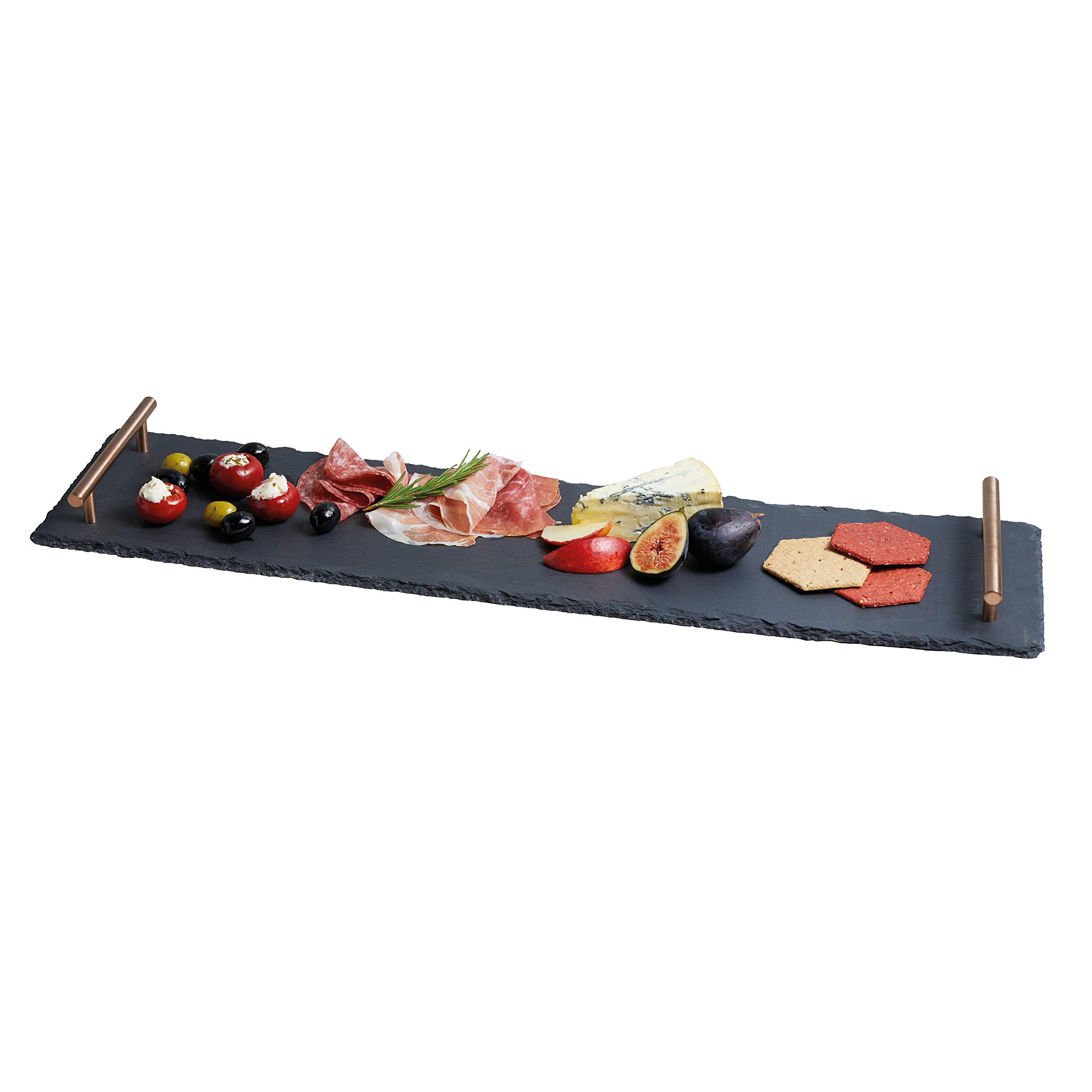 Artesa KitchenCraft Slate Serving Tray/Platter with Copper Finish