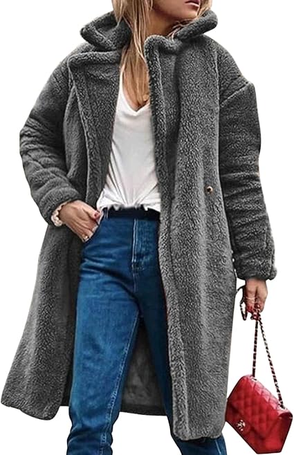 Lässige, Warme Plüschjacke Für Damen, Leichter Druck, Stilvolle
