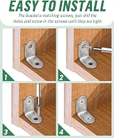 JatilEr 10 Pcs Angle Brackets 30x30mm 90 Degree Stainless Steel with 20 Screws view 5