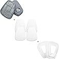 Replacement Carbon Filters for Respirator Masks, Pair, Protective Air Filtration Cotton Layering with Canisters for Painting, Carpentry, Outdoor Landscaping, and DIY Projects. 8 Pieces