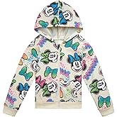 Disney Minnie Mouse Girls Fleece Zip Up Hoodie Toddler to Big Kid Sizes (2T - 14-16)