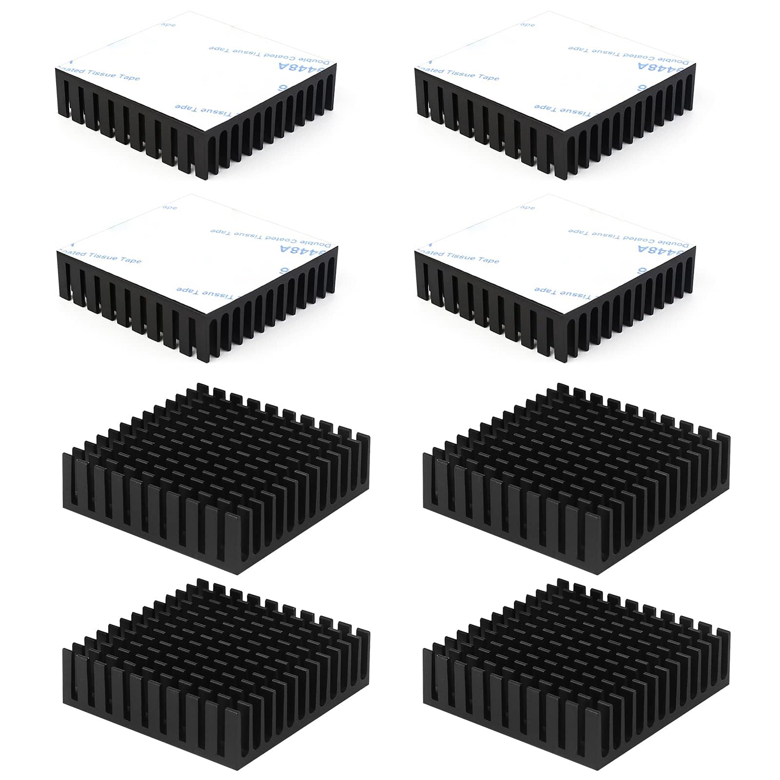 Iyowei 8 PCS Heatsink, Aluminum Heatsink Cooler Cooling Fin Radiator Thermal Conductivity Circuit Board Cooling Fin for PC CPU, 40mm x 40mm x 11mm