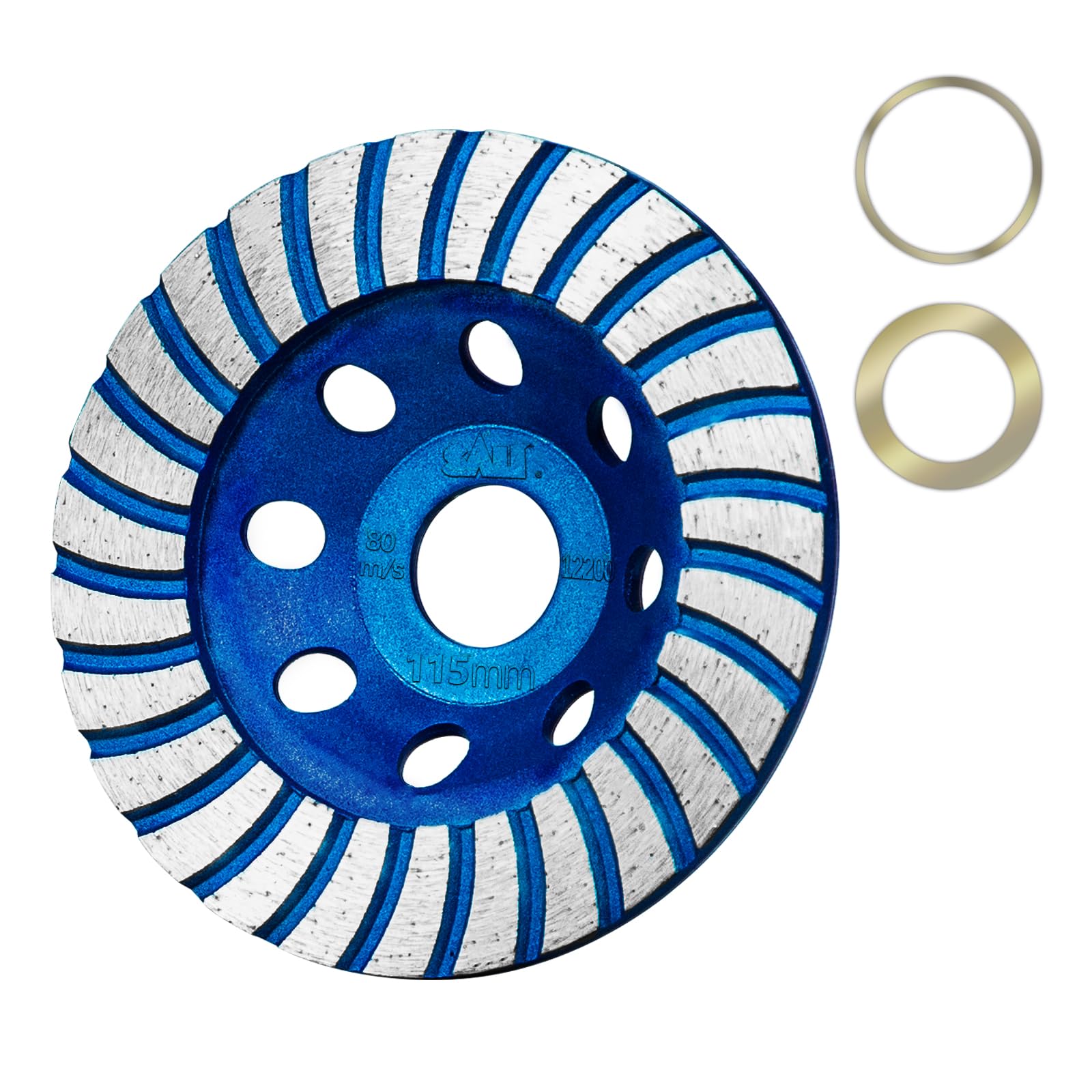 SALI Diamond Concrete Grinding Wheel 4 1/2 inch for Polishing and Cleaning Stone Concrete Surface, Cement, Marble, Rock, Granite, and Thinset Removing, Angle Grinder Turbo Wheels Cup 115*22.2*20 MM