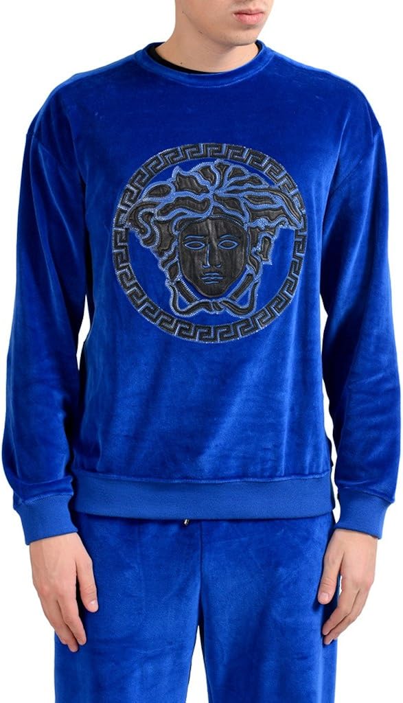 Versace blue velour tracksuit Clearance