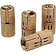 4PCS Hidden Invisible Concealed Copper Barrel Hinge 12mm for DIY Wooden Door (12mm) …