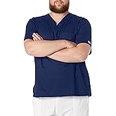 Cherokee Scrubs for Men Tuckable V-Neck Nursing Scrub Top with Chest Pocket, Side Vents & 2-Way Stretch Fabric - 4743