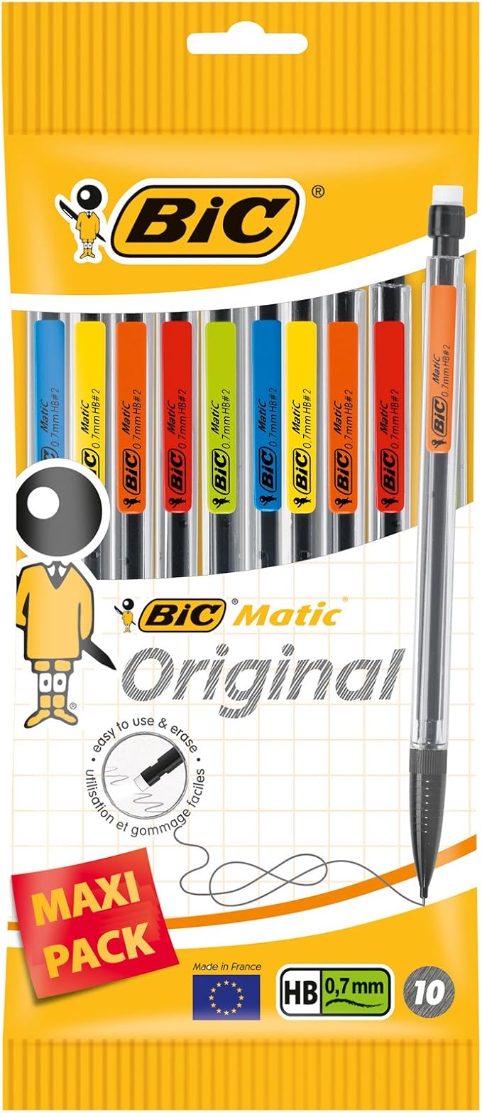 Matita Meccanica Portamine BIC Matic 0.7 Mm - Confezione Da 12 Colorati BIC  Matic Portamine, image size:679x1566
