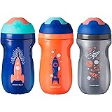 Tommee Tippee Non-Spill Insulated Sippee Toddler Tumbler Cup, 12+ Months, 9 Ounce, 3 Count, Boy