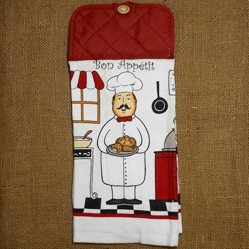 Amazon Com Chef Hanging Dish Towel Kitchen Decor Handmade