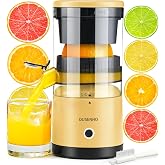 Electric Citrus Juicer Rechargeable - Electric Juicer Machines with USB and Cleaning Brush Portable Compact Juicer for Orange, Lemon, Limes