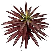 Briful Large Fake Agave Plant 17.3 Inch Red Artificial Yucca Potted Plants Outdoor Faux Agave Plants for Home Room Office Garden Front Porch Patio Decoration