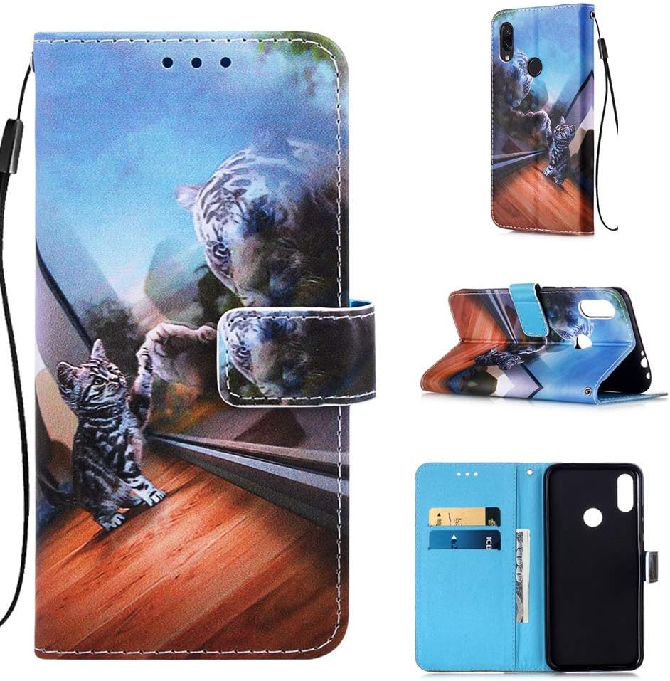 NEXCURIO Wallet Case for Xiaomi Redmi Note 7/Note 7Pro/Note 7S with Card Holder Side Pocket Kickstand, Shockproof Leather Flip Cover Case for Xiaomi Redmi Note7 Pro - NEYBO450503 N3