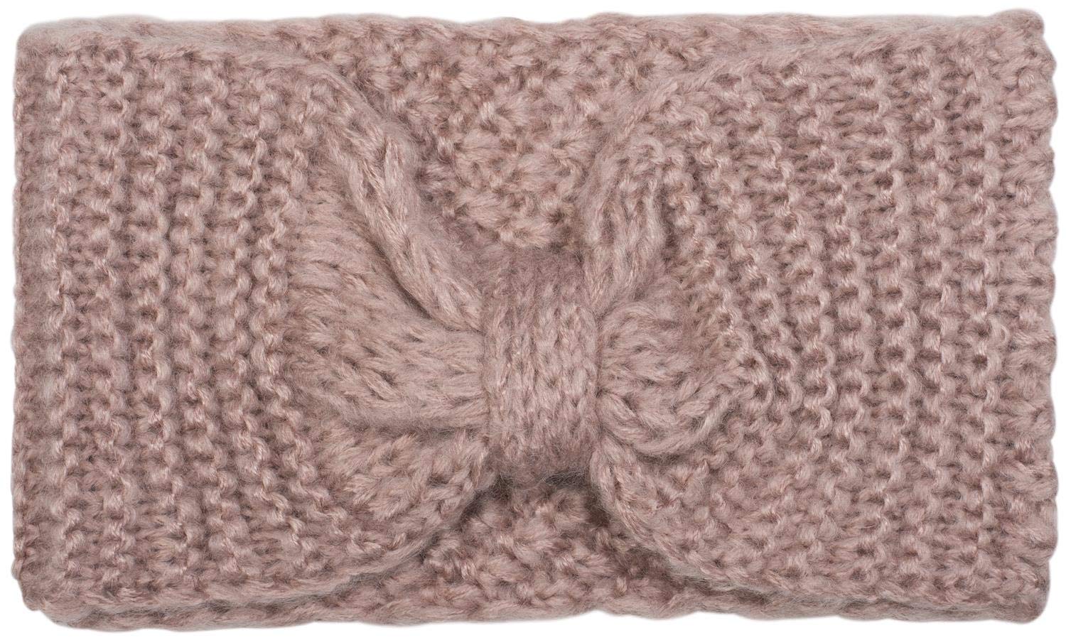 styleBREAKER headband with bow, rice stitch pattern, winter hairband, headband, ladies 04026006, color:Old Rose