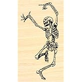 Dancing Skeleton Rubber Stamp, Halloween! P39