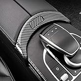 AOKIO Car Interior Center Console Armrest Storage Box Release Button Switch Protective Cover Trim for Mercedes Benz C Class W205 GLC Class X253 Accessories 2015-2022 (Carbon Fiber Color)
