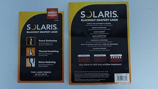 Amazon Com Solaris Blackout Drapery Liner White 54 Inch X 80