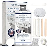 Quartz Countertop Repair Kit(White), Quick-Drying, Permanent Fix for Edge Chips, Cracks, Scratches, Nicks on Quartz, Granite, Marble, Porcelain and Other Natural Stone Surfaces