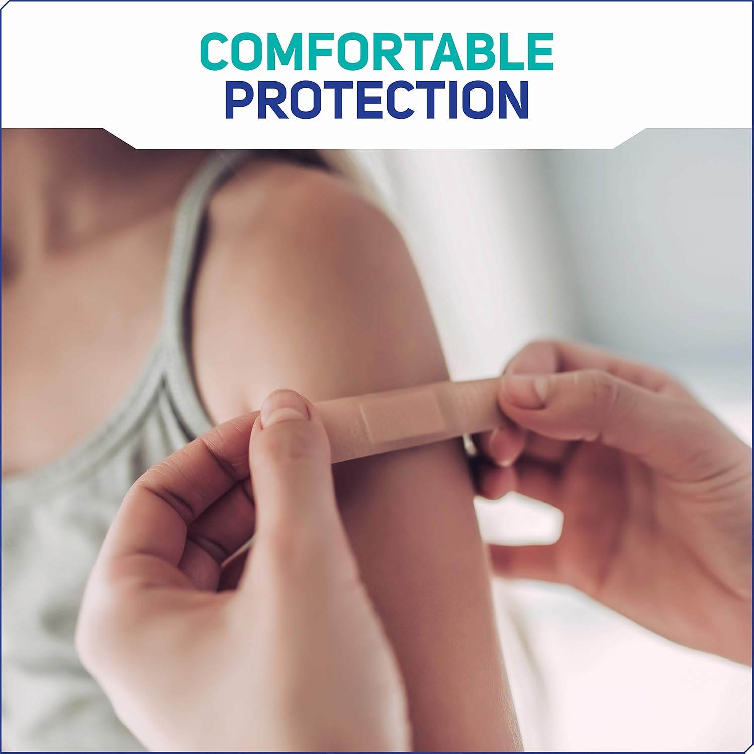 Care Science Antibacterial Fabric Adhesive Bandages, 100 ct Assorted Sizes | Flexible + Breathable Protection Helps Prevent Infection for First Aid and Wound Care: Health & Personal Care