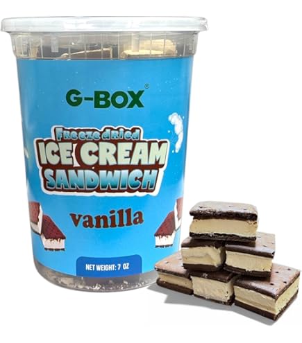 Amazon.com: G-BOX Freeze Dried Ice Cream Sandwiches (Vanilla, 3 OZ