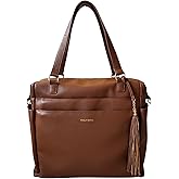 Kaela Marie Large Diaper Bag Backpack, Vegan Leather Diaper Travel Tote Bag with Changing Pad and Stroller Straps