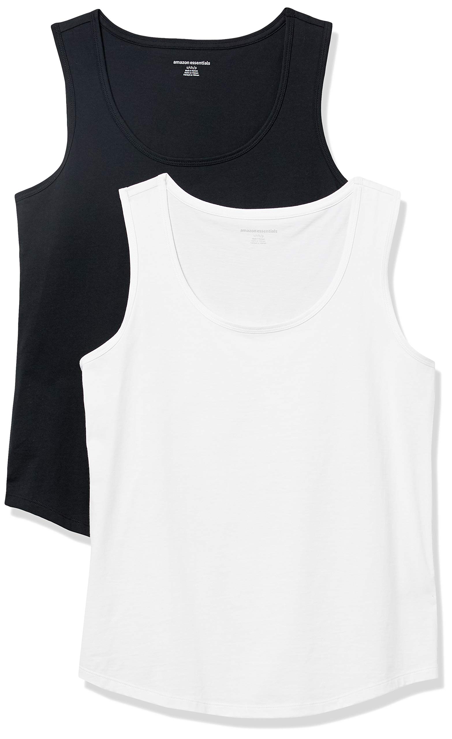 Women's 2-Pack Classic-Fit 100% Cotton Sleeveless Tank