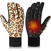 Pixel Panda Running Gloves for Men, Winter Warm Bike Glove for Smart Phone Texting with Non-Slip Silicone Gel - Thermal Windproof and Waterproof for Running, Cycling, Driving