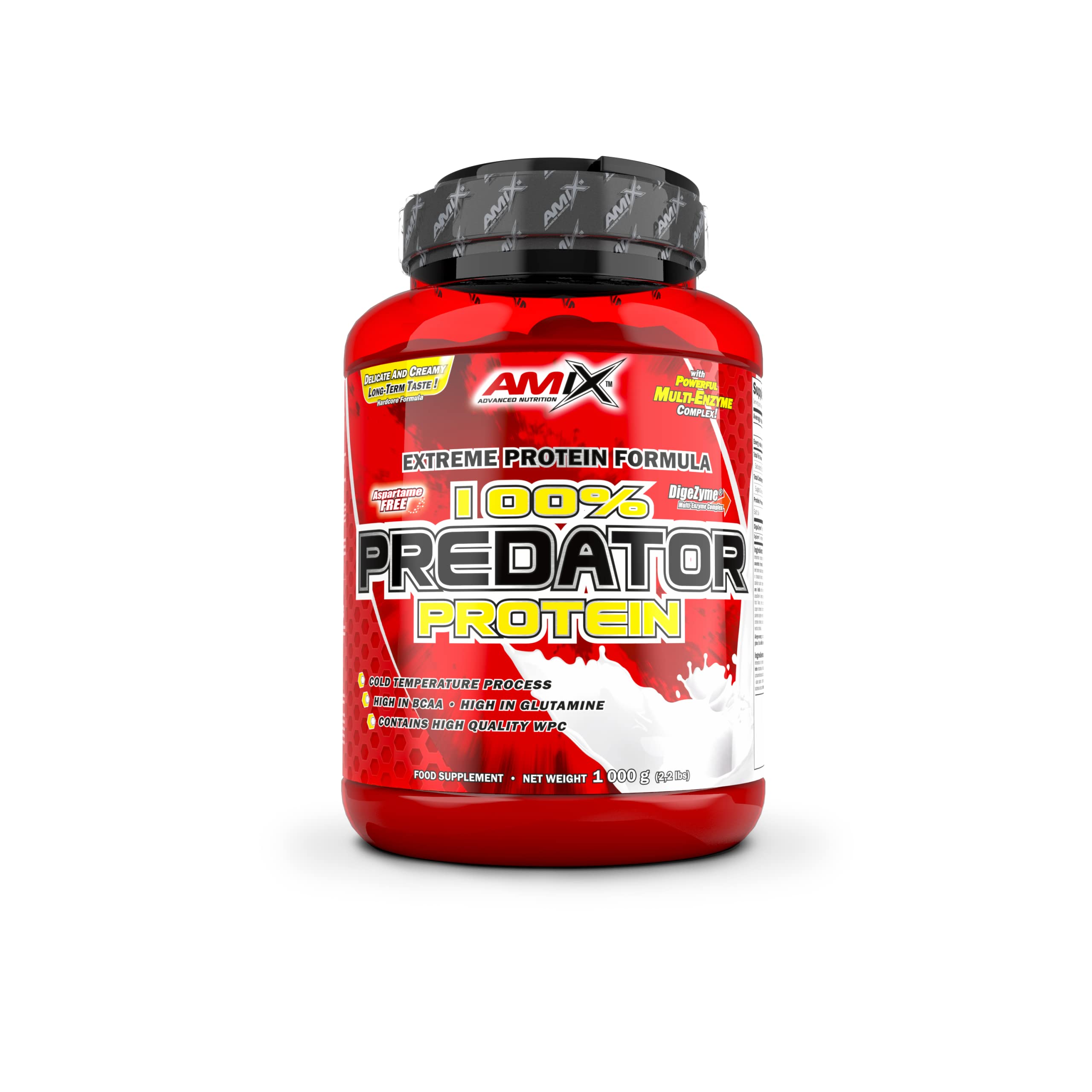 AMIX - Proteins to Increase Muscle Mass - Predator - 1 Kg - Aids Muscle Growth - Aspartame Free - Quality Whey Protein - Ideal for Protein Shakes - Cookies & Cream Flavor