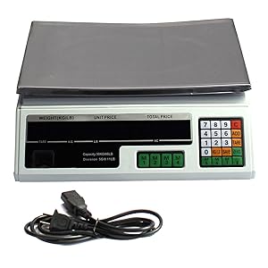66LB Electronic Price Computing Scale | Digital Deli Food Produce Weight Scales with LED LCD Display for Retail Outlet Store, Kitchen, Restaurant Market, Farmer, Food, Meat, Fruit (1)
