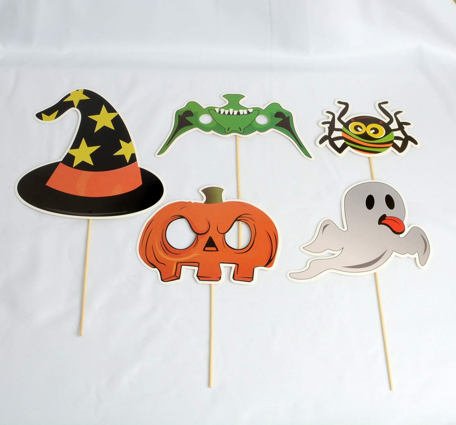 Halloween Photo Booth Props 26pcs for Trick or Treat Party: Toys & Games