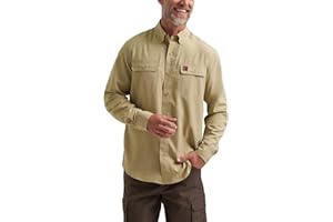 Wrangler Mens Long Sleeve Lightweight Vented Work Shirt