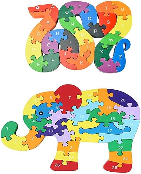 wooden alphabet animal puzzle