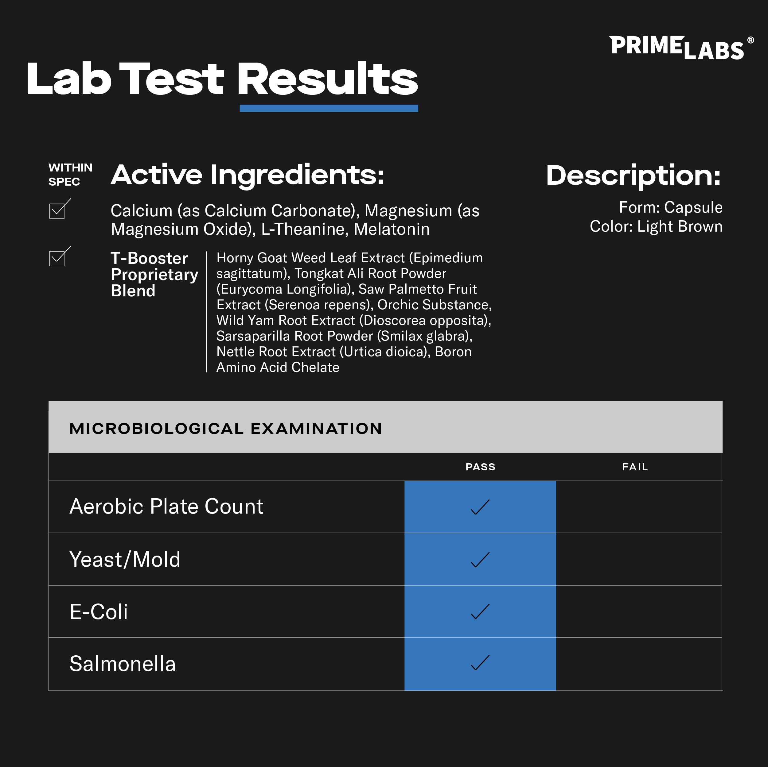 Prime Labs Night Duty - Nighttime Testosterone Booster & Sleep Support - PM Rest & Muscle Recovery Supplements - 60 Count
